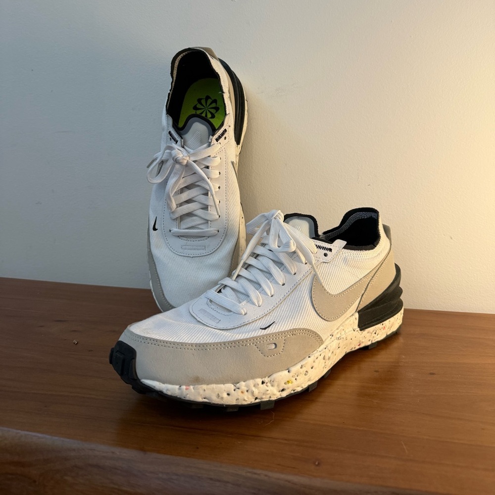 Nike White and Tan Men's Sneakers